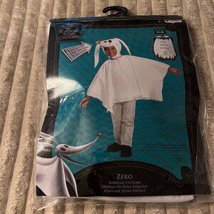 DISNEY'S THE NIGHTMARE BEFORE CHRISTMAS ZERO COSTUME-SMALL-2T-DISGUISE-NWT!